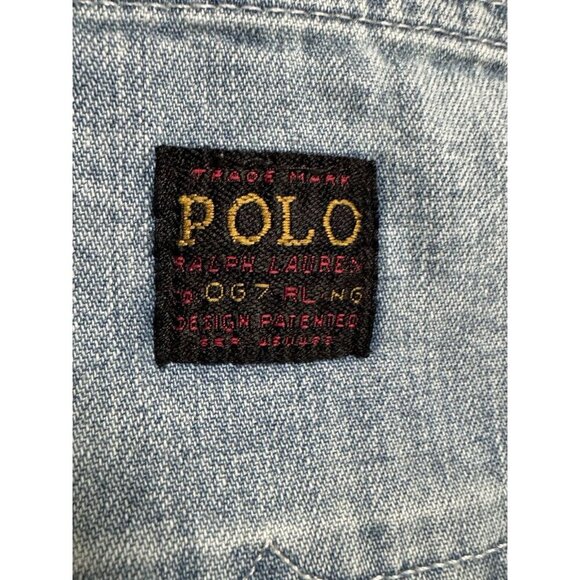 Polo Ralph Lauren Sz 36 Men’s Shorts Carpenter Jean Blue Denim Retro Style New - Picture 4 of 6